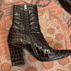 Intervale leather snake skin boots - size 41
